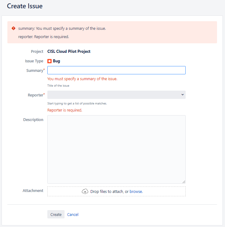 Report Issue Screenshot